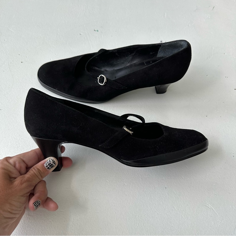 Aerosoles Suede Black Miss Thing Pump Heels
